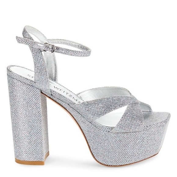 Stuart Weitzman Miami Embellished Platform Sandals Size 8.5 - Picture 1 of 11